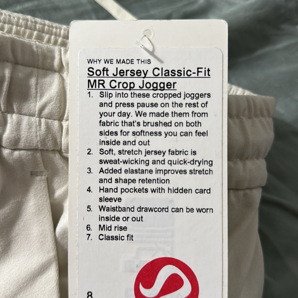 Lululemon Soft Jersey Classic-fit MR Crop Jogger - Picture 3 of 3